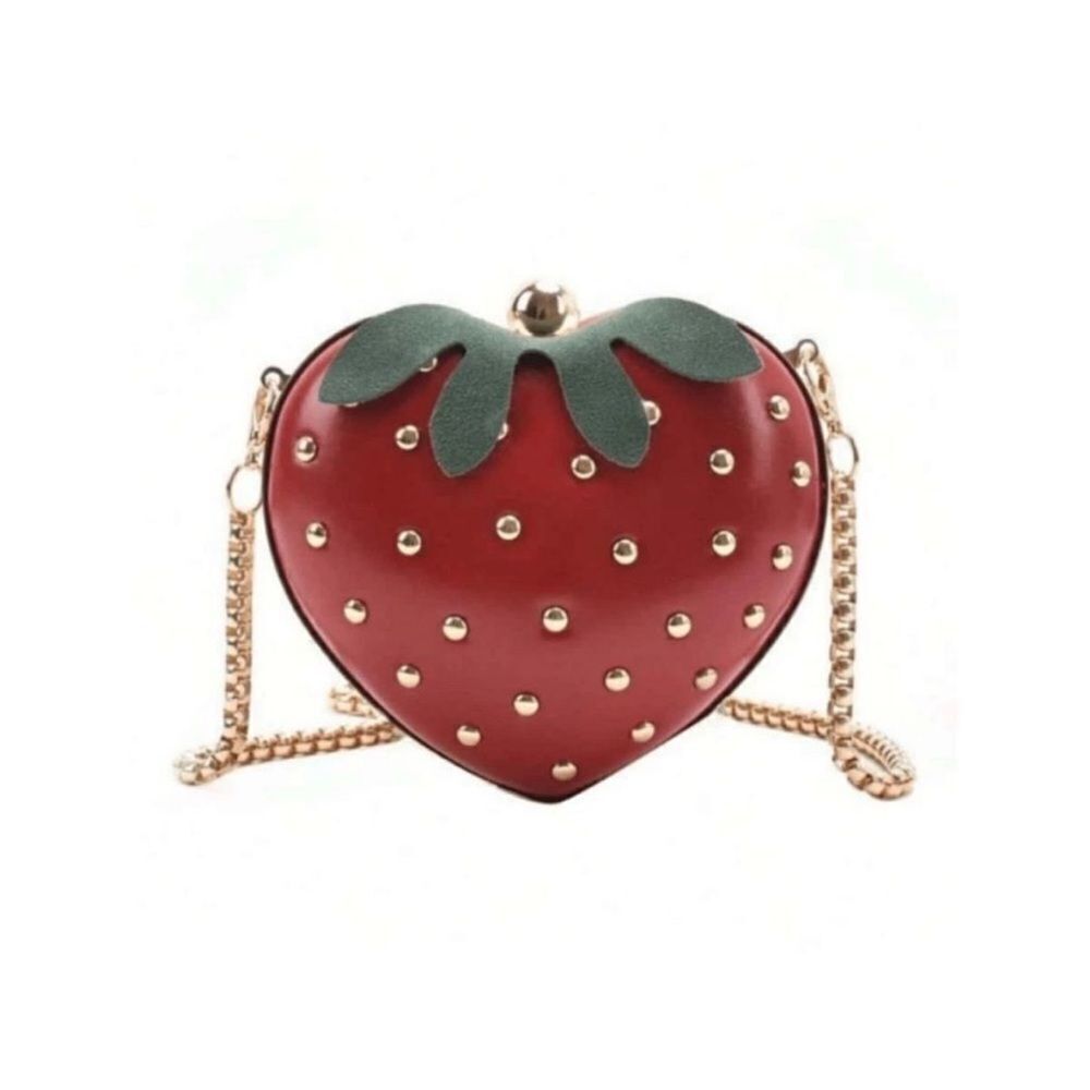 Strawberry Shaped Red Clutch Bag